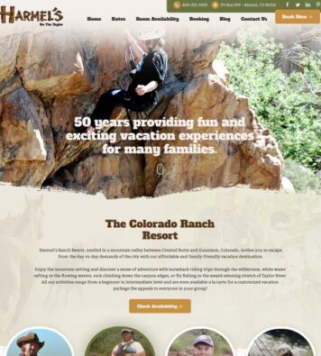 ranch resort web design and development