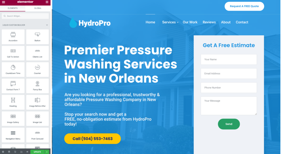 HydroPro website development